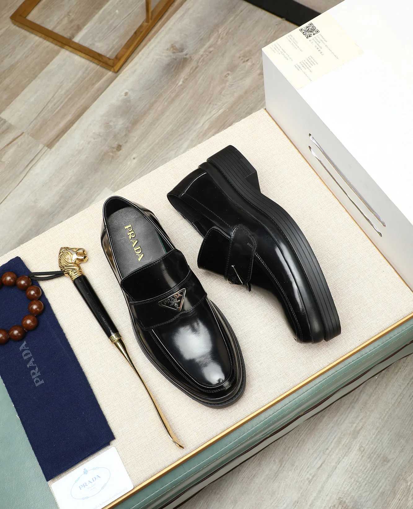 Men's men's shoes 💰540 (water-dyed cow leather) 📛📛PRADA high-end counter's latest formal business leather shoes 👔original and highest quality! Imported from Italy 🇮🇹 first-layer calfskin fabric ➕ cowhide lining Original outsole Formal size: 38➖44 (45 customized)